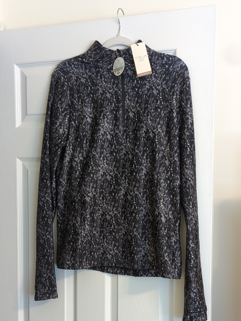 Calia Black Speckle Performance Pullover